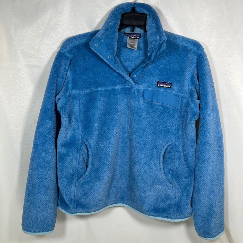 Patagonia Women's M Re-Tool Snap-T High Pile Fleece Fleece Pullover Jacket Blue
